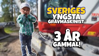 Sveriges Yngsta Grävmaskinist - Théo 3 År Gammal