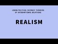 1. Theory of International Relations: Classical realism