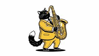 Playful Jazz Vibes | Cartoon Cat Playing Saxophone | Deep Soul Jazz Lounge