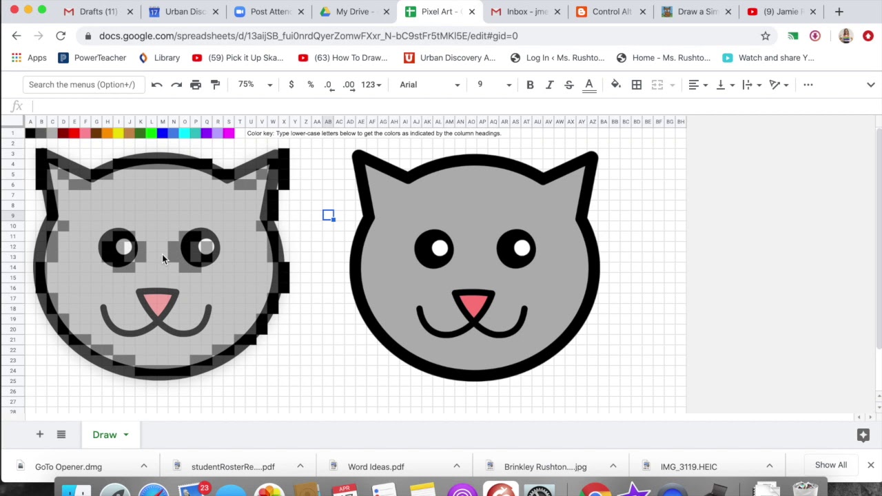 Pixel Art In Google Sheets YouTube Pixel Art In Google Sheets YouTube