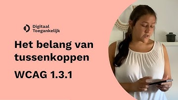 Het belang van tussenkoppen voor blinden en slechtzienden - WCAG 1.3.1 - Digitaal Toegankelijk