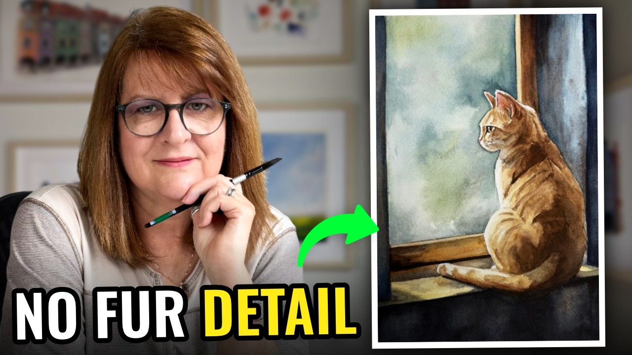 How to Paint a Cat in Watercolor (Without Painting Every Hair)