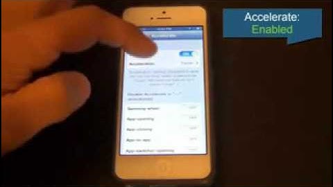 Smartphone Accelerate Tweak for iPhone 5  from the Top Cydia Tweaks and Apps Series 2014