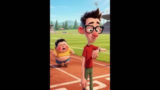 4.: Skinny Kid vs Fat Kid in Funny Challenges (Cartoon)