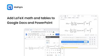 How to add math equations and LaTeX tables to Google Docs and Power Point