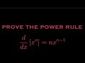 Prove the Power Rule for Derivatives