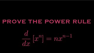 Prove the Power Rule for Derivatives