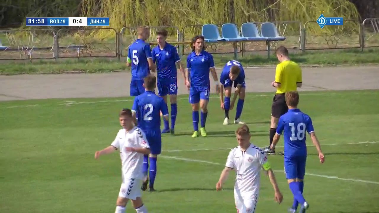 football score ГОЛ! U-19. ВОЛИНЬ Луцьк - ДИНАМО Київ 0:4. Микола МИХАЙЛЕНКО!
