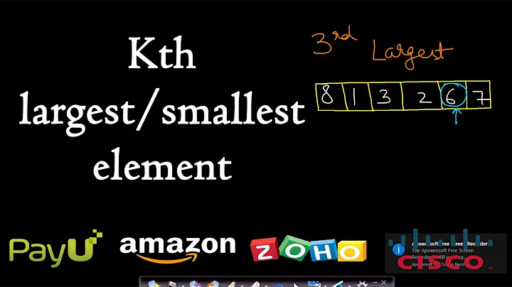 Kth largest element in an array | Kth smallest element in an array