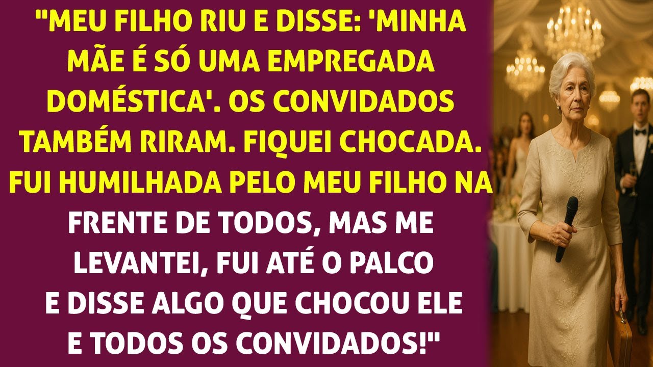 Meu filho me chamou de empregada em seu casamento, mas eu o fiz se arrepender na frente de todos