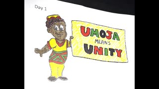 Coloring with Jay Kwanzaa Day 1 Umoja means Unity