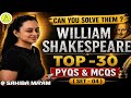 🔥 William Shakespeare MCQs & PYQs SET - 4 | Important Questions for UGC NET, TGT, PGT, Exams 🔥