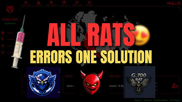 ALL RATS ERROR FIX - CRAXSRAT, EAGLESPY, G700, SPYNOTE - JAVA FOR ALL RATS