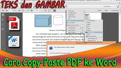 CARA COPY PASTE PDF KE WORD (TEKS dan GAMBAR) - Durasi: 6.14. 
