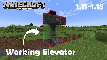 Minecraft working elevator tutorial - Java Version 1.11-1.18 (2021 Tutorial)