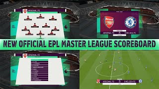 PES 2017 | New Official Premier League 2021 Scoreboard For Master League