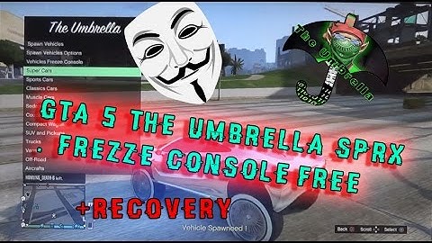 Gta 5 [1.27/1.28/BLES] MOD MENU | THE UMBRELLA 1.7 SPRX |  FREEZE CONSOLE DEX/CEX +DOWNLOAD