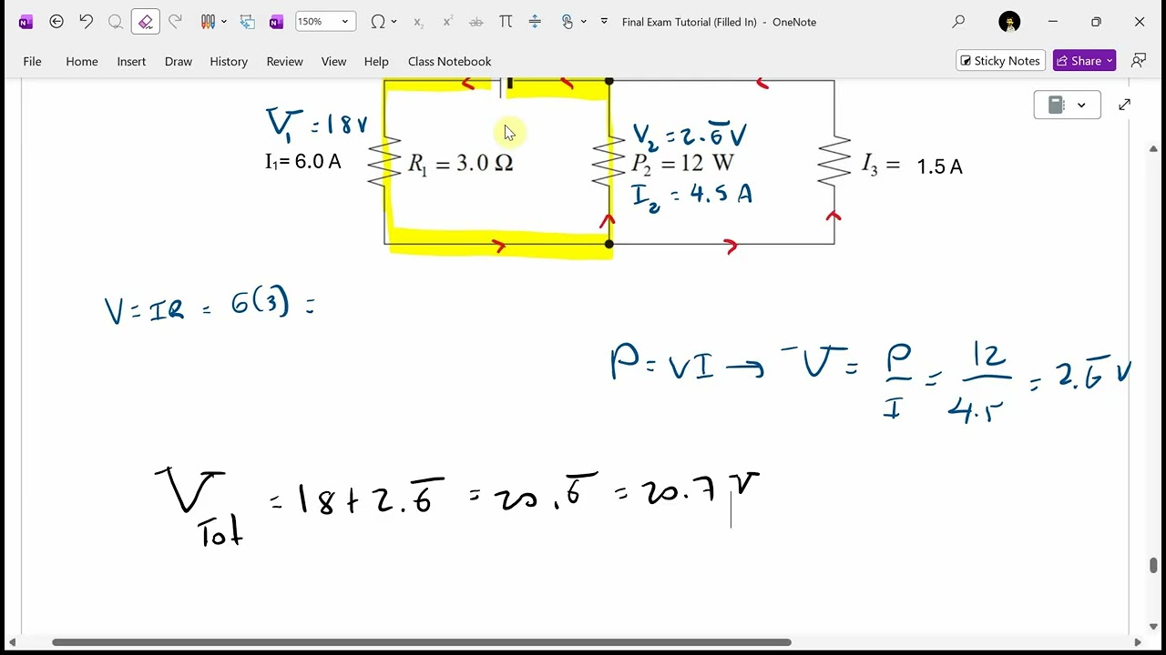 Thumbnail for Physics 12 Final Exam Review of Circuitry