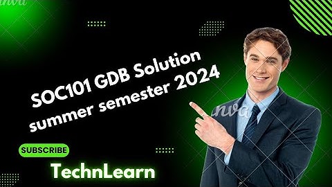 SOC101 GDB Solution 2024 Summer semester | SOC101 GDB Solution Summer semester #technlearn #soc101