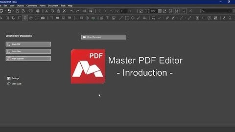 Master PDF Editor - Introduction