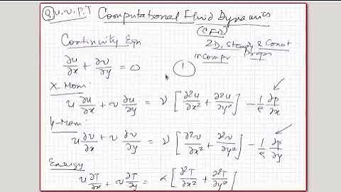 Lecture 7 Computational Fluid Dynamics for 2D steady incompressible flows