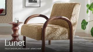 Lunet Faux Shearling Accent Armchair