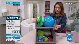 StoreSmith My Home Stacking Baskets  Set of 2