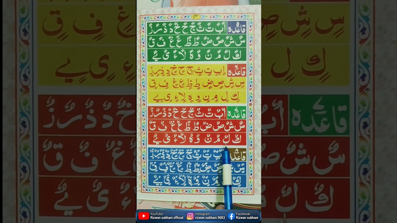 Baghdadi Qaida Lesson 8 | حروفِ تہجی مع دو پیش | Arabic Alphabet with Double Damma #Shorts