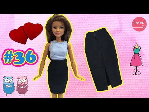 Video May chân váy cho búp bê đơn giản | How to make doll... - youtube