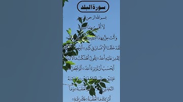 SURAH AL BALAD TILAWAT سورة البلد #egzonibrahimi #surahalbalad #albalad