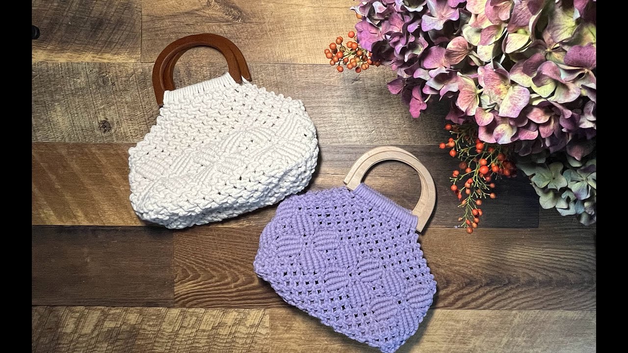Step-by-Step DIY Macrame Handbag Tutorial - Basic Knots 自製幸運四葉草手提包