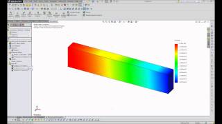 SolidWorks Simulation 2014 - Strains in a Cantilever Beam