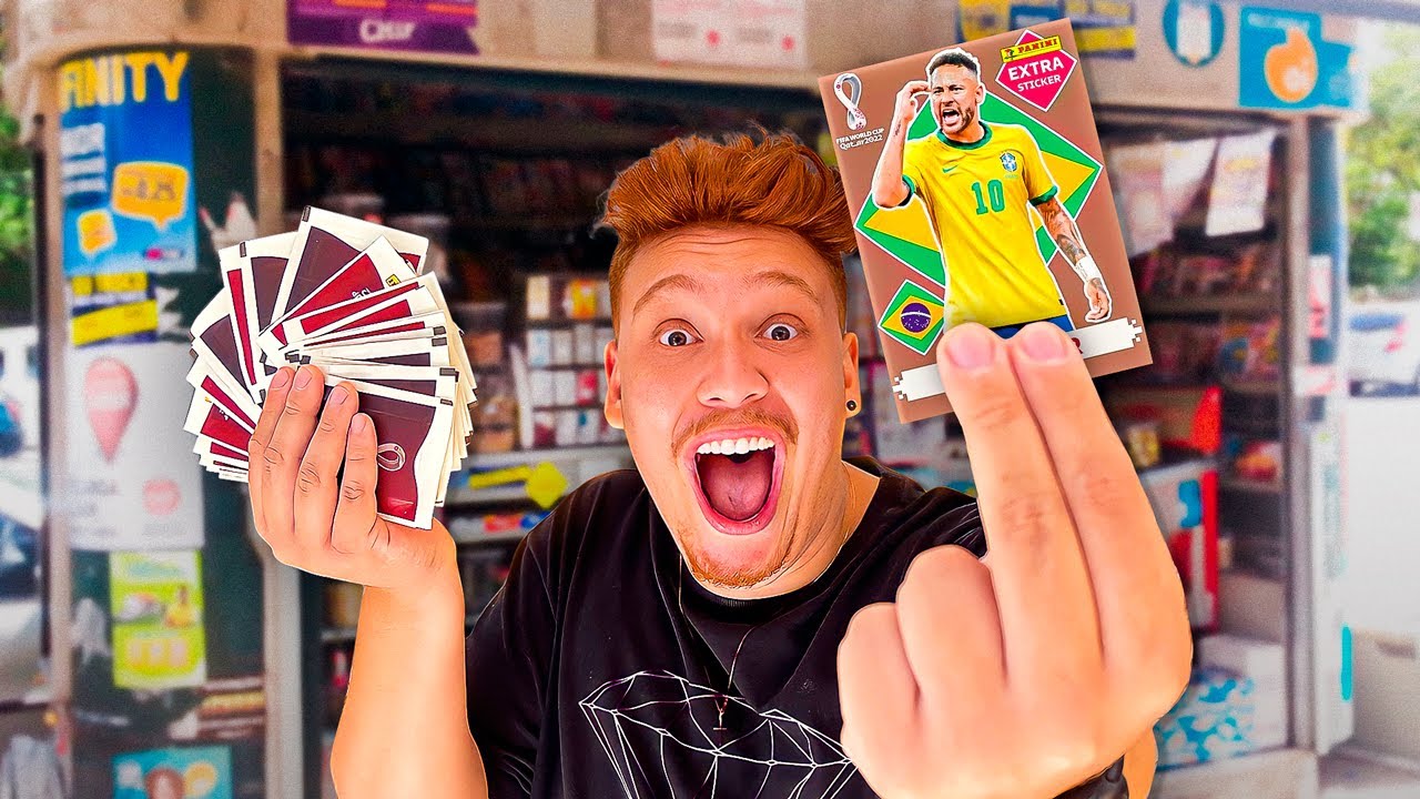 DEI MUITA SORTE!! COMPREI O ÁLBUM DA COPA COM 200 FIGURINHAS! - NEYMAR + FIGURINHA LENDÁRIA!