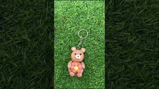 DIY key chain 🐻 making with super clay #new art and craft idea #youtubeshorts