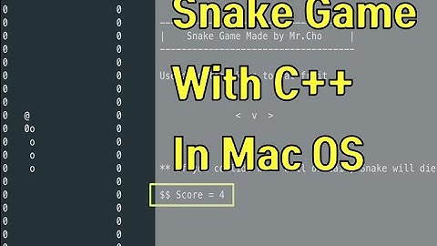 Snake Game with C++ in Mac OS