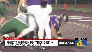 WJAC covers Rep. Benninghoff's letter to Gov. Wolf on allowing parents at PIAA sporting events