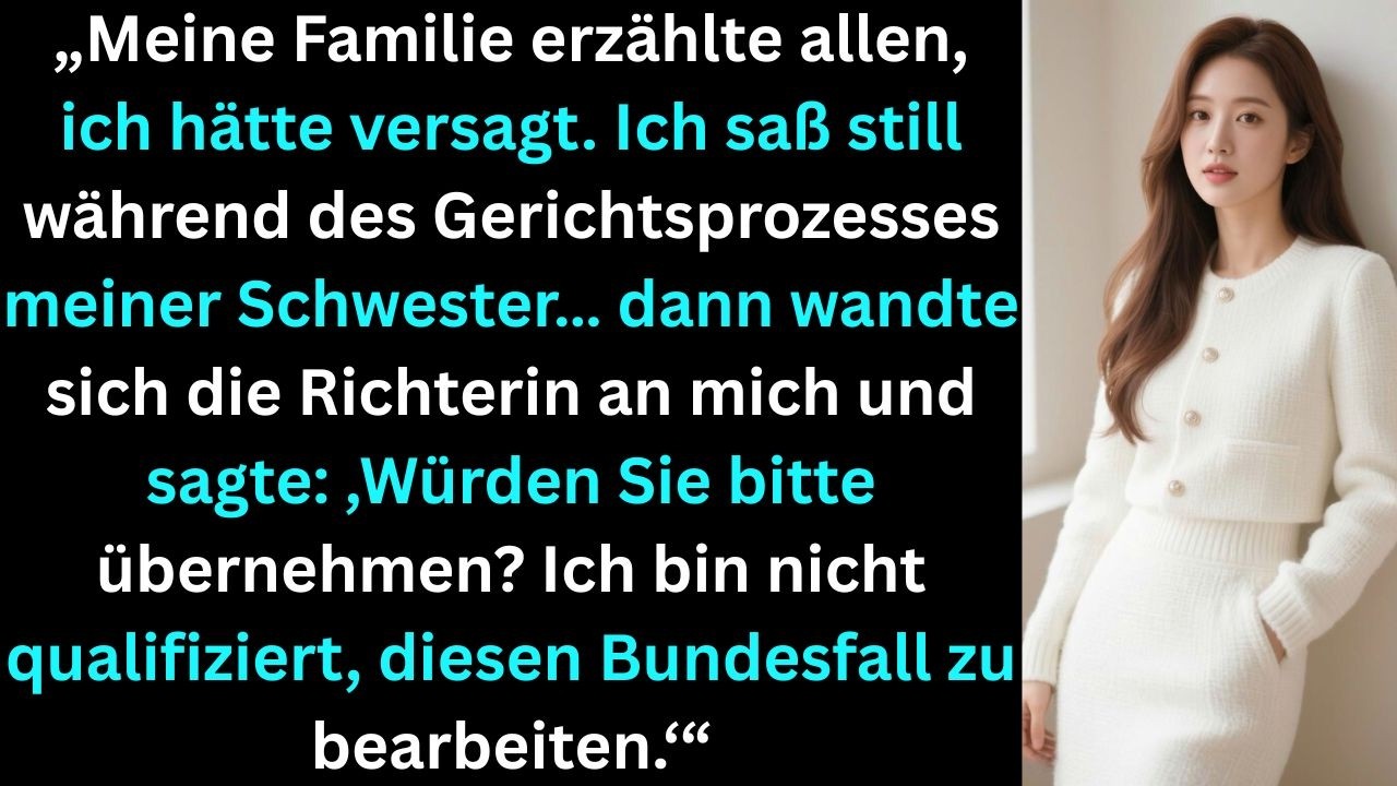 „Meine Familie sagte, ich hätte versagt – dann bat mich die Richterin selbst, auf die Bank zu treten