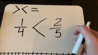 Comparing Fractions (Number Line)