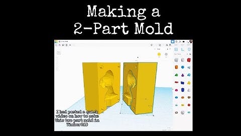 TinkerCAD Tips!  Making a 2-Part Mold                 #tinkercad #caddesign #3dprintable #3dprinting