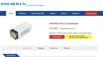 INNOSILICON A5 DASHMaster 38GH/s 1250w DASH X11 ASIC MINER - EXTREMELY POWERFUL