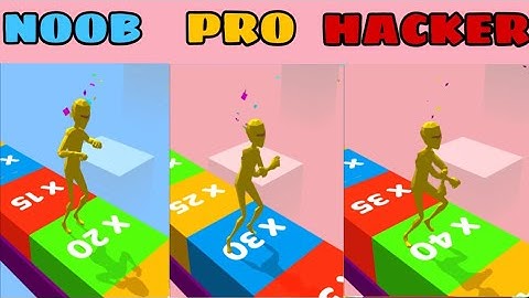 NOOB vs PRO vs HACKER in Skater Stacker ❤️ All Levels Gameplay, NEW Games iOS, Android