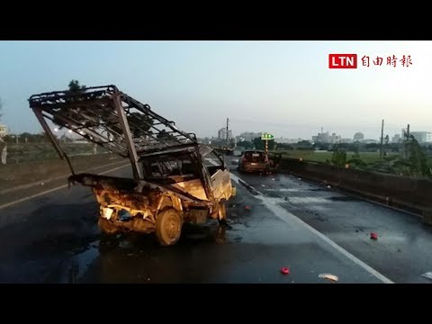 貨車與BMW碰撞起火 1重傷1輕傷