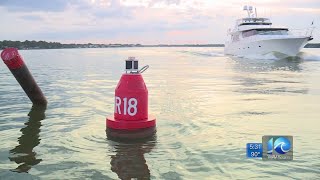 Safer ways: Coast Guard places buoys on hazardous channel markers in Broad Bay