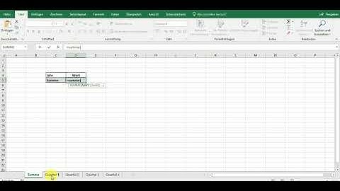 Summe über mehrere Tabellenblätter in Excel