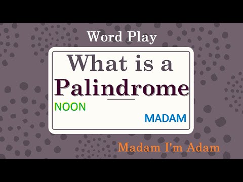 Video: What Are Palindromes