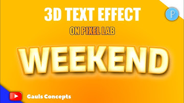 3D TEXT EFFECT on Pixel Lab - WEEKEND | Pixel Lab Tutorial