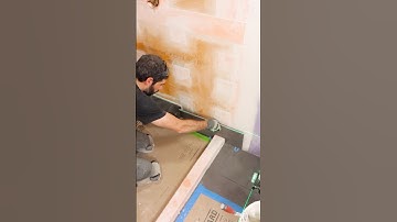Notching Tile Over Shower Curb - #shorts