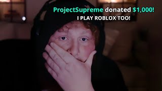 DONATING $1,000 TO STREAMERS PLAYING ROBLOX