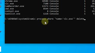 Kill any Task from Task manager using Command Prompt in windows 10