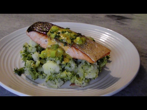 Crispy Salmon with Warm Potato & Broccoli Smash